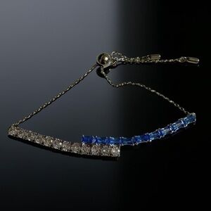 Elegant Silver and Blue Bracelet